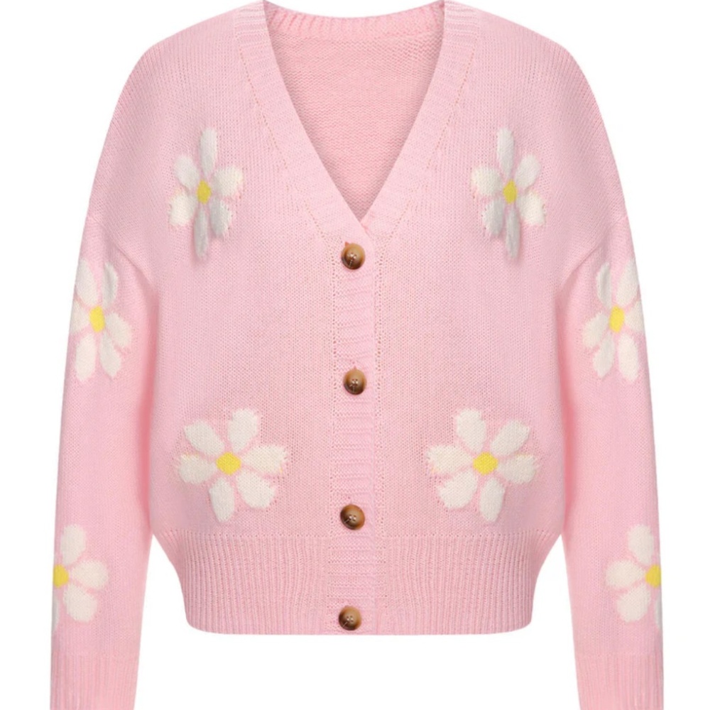 Beginning Boutique Floral Knitted Cardigan
